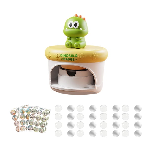 Máquina para hacer insignias de botones, insignias de pin DIY, máquina para hacer botones, de prensa, perforadora de , para para organizaciones y Dinosaurio