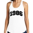 thumbnail image 2 of 1986 College Style Tank Top Fitted Racerback Women's Small White, 2 of 5