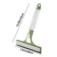 thumbnail image 3 of Xecvkr 3-in-1 Water Spray Glass and Mirror Cleaner, Household Squeegee with Scraper and Brush, Bathroom Tile Floor Window Wiper Tool, Green and Orange, 3 of 6