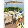 thumbnail image 6 of 60x84 Inch Outdoor Tablecloth with Umbrella Hole Zipper Rectangle Yellow Lemon Rectangular Tablecloths Outside Waterproof Country Fruit Floral Watercolor Green White Patio Table Cover for Picnic, 6 of 8