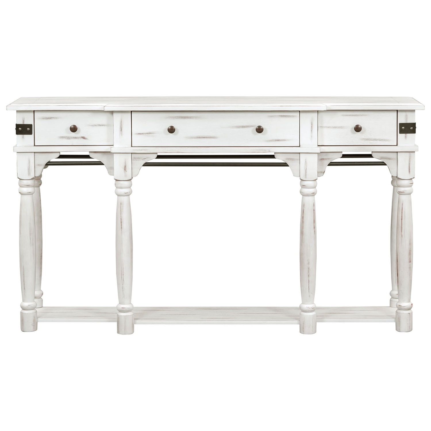 Kadyn 60" Console Table, Entryway Table with Storage Drawers and Bottom Shelf for Entryway, Hallway, Creamy White Kadyn 60" Console Table, Entryway Table with Storage Drawers and Bottom Shelf for Entryway, Hallway, Creamy White