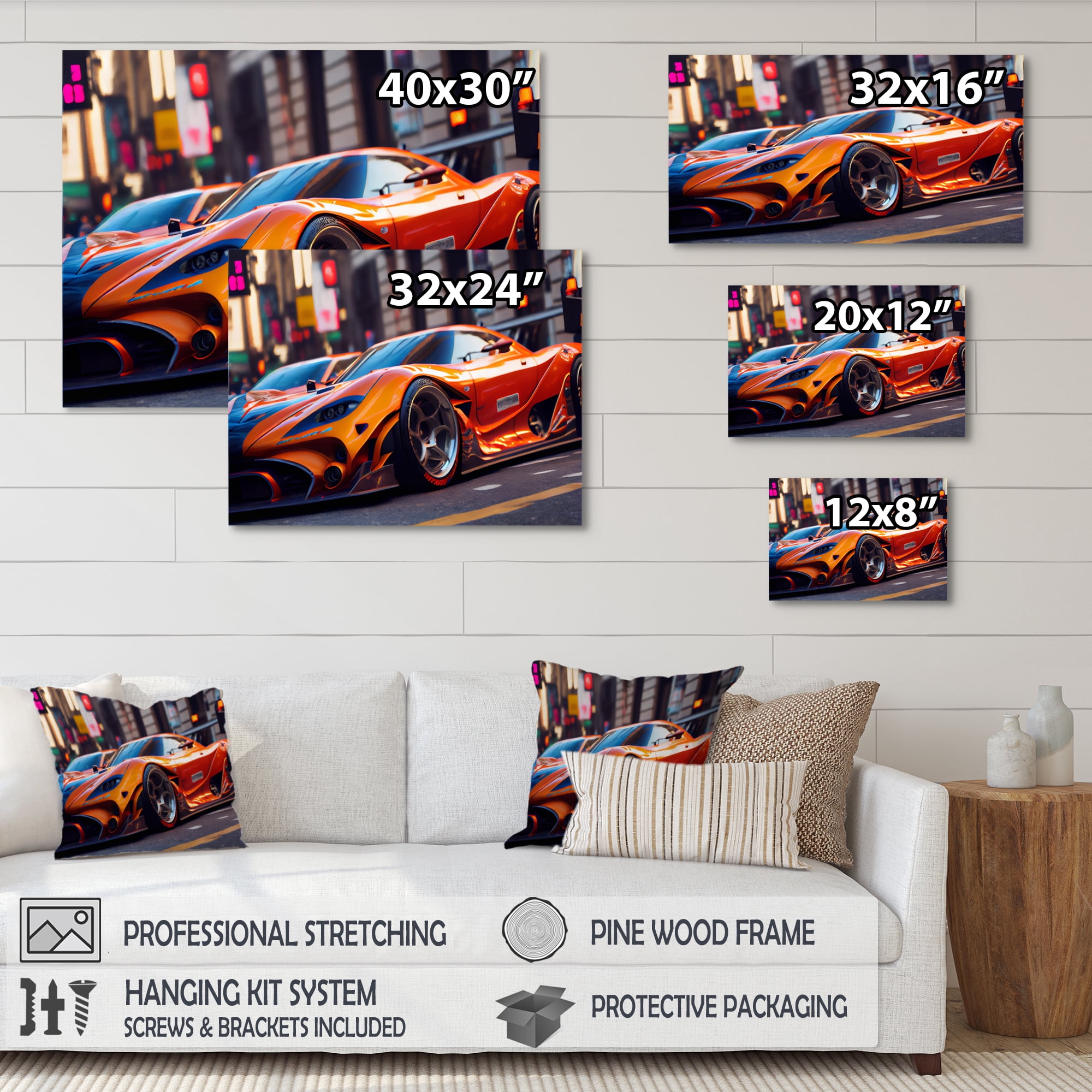 Designart Tunning Car Drifting In Toyko IV Canvas Wall Art