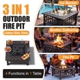 thumbnail image 5 of Lacoo 32" Patio Square Fire Pit Table for Patio Backyard Fire Heating with Mesh Lid Poker and Protective Cover, Gold, 5 of 7