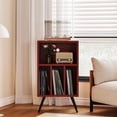 thumbnail image 4 of FloatiCasa Record Player Stand Storage Cabinet Holds up to 200 Albums Side Table for Bedroom Living Room Office, 4 of 10