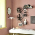 thumbnail image 4 of BESKADI 5-Tier Fire Escape Shelf Wall Mount Shelf- Black Floating Shelves for Wall, Metal Unique Wall Shelf, Action Figure Stand Display Shelf, Cool Decorative Shelves for Knick Knacks, Bathroom, 4 of 8