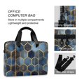 thumbnail image 4 of FORMRS 16" Laptop Bag Carrying Sleeve Case with Handle Travel Shoulder Briefcase, Elegant Hexagon Pattern, 4 of 8