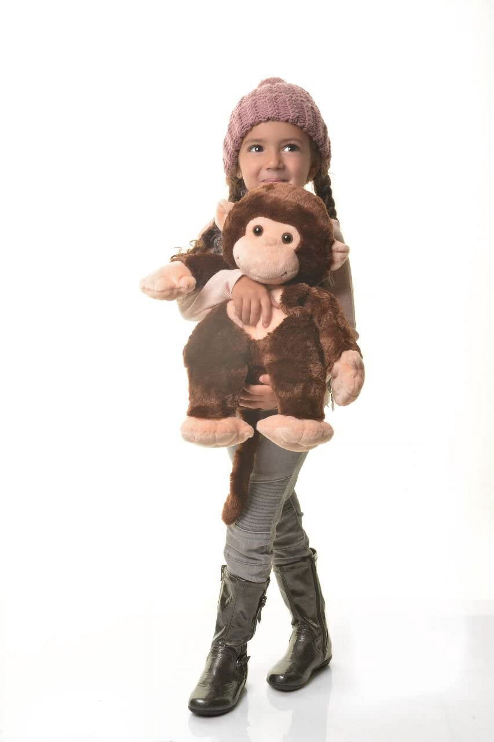 Hugo Warmkins Original 18" Weighted Sensory Plush Monkey,Therapeutic,Calming,Comforting.Hot/Cold,Microwavable,Doubles as Backpack and Storage.Removable, Adjustable Straps & Reversible Paws