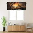 thumbnail image 2 of Fox Thermal Insulated Window Curtain Valance Forest Flowers Lake Wildlife Country Safari Hunting Theme Rod Pocket Valances for Bedroom Living Room Dining Room 54 by 18 in, 1 Panel, 2 of 6