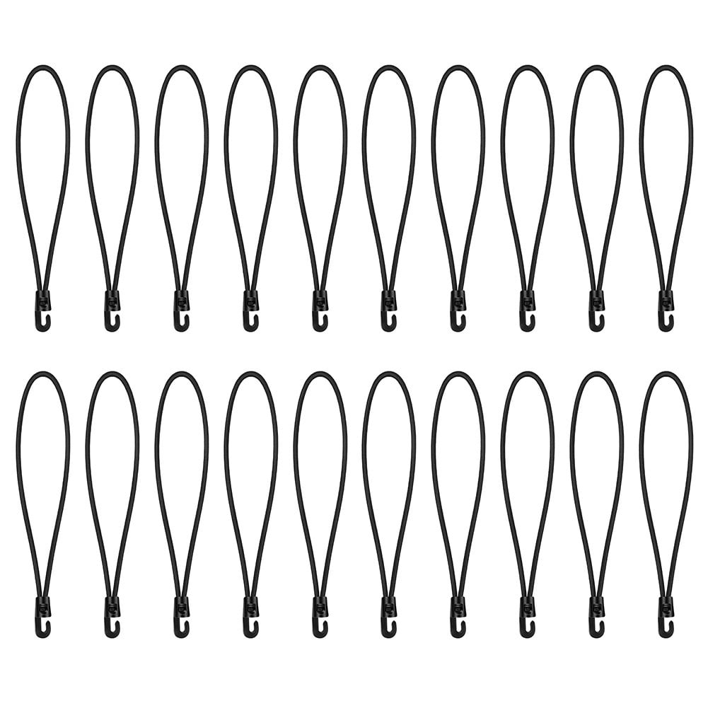 Fankenuo 20/40Pcs Bungee Cord With Hooks 25cm High Elasticity Expander With Hooks Rubber Tensioner With Hooks For Camping Tarpaulin 40PCS