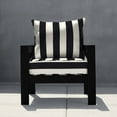 thumbnail image 2 of Cabana Stripe Black & Ivory Deep Seating Cushion Set, 2 of 8