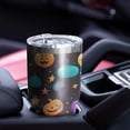 thumbnail image 4 of 30oz Whimsical Halloween Pattern Tumblers Stainless Steel Tumbler with Lid and Straw,Vacuum Insulated Double Wall Travel Tumbler Cups Mug with Cleaning Brush for Coffee,Tea, 4 of 7