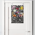 thumbnail image 2 of Vines Hanging Pocket Organizer, Monochrome Abstract Flowers Grape Leaves Modern Dots Arrangement, Printed Polyester Storage Bag with Pockets, 14" x 20", Charcoal Grey Off White, 2 of 2