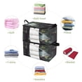 thumbnail image 4 of Foldable Clothes Storage Bags Clothes Organizer Bin with Clear Windows for Clothes Bedding Village Nestled in The Forest, 4 of 6