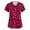 Wine #282, variant on Valentines Scrubs Top for Women Plus Size Loose Short Sleeve Cute Love Heart Printed Scrub Shirts Hoilday V Neck Scrubs Nursing Workwear Medical Nurse Uniform with Pockets Light pink XL