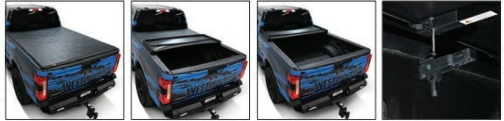 Westin 19-24 Chevrolet Silverado/GMC Sierra 1500 5ft. 10in. Bed Soft Tri-Fold Tonneau Cover - Black