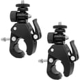 thumbnail image 1 of Camera Clamp 2 Pieces Multifunctional Double Ball Adapter With Bottom Clamp And Standard 1/4" Screw For Camera, Flash, 1 of 5