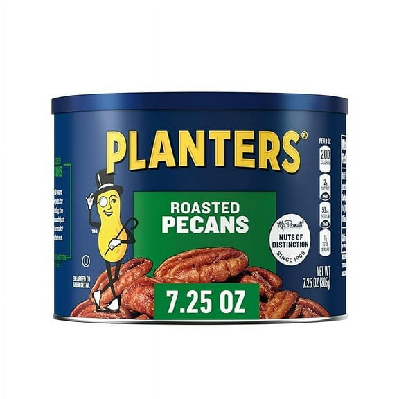 1x PLANTERS Salted Pecans, Individual Nuts Snack Packs, 7.25 Ounce, Pack of 1