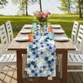 thumbnail image 4 of Table Runners 90 Inches Long Dress Scarves, Navy Blue Roses Farmhouse Coffee/Dining/Kitchen Table Runner for Living Room, Spring Floral Elegant Pastoral Botanical 13x90 Inch, 4 of 9