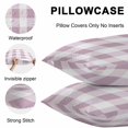 thumbnail image 5 of Pink White Buffalo Check Throw Pillow Covers 16x16 Inch Set of 2, Farmhouse Plaid Modern Geometric Waterproof Outdoor Pillow Covers, Decorative Cushion Pillowcases for Couch, Sofa, Bed, Garden, Patio, 5 of 9