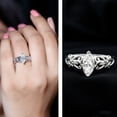 thumbnail image 3 of Rosec Jewels Lab Grown Diamond Marquise Engagement Ring 1 Ct - Filigree Ring - EF-VS Grade, 925 Sterling Silver, US 4.00, 3 of 8