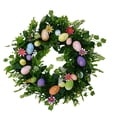 thumbnail image 3 of Corona de flores de Pascua, guirnaldas colgantes, guirnalda de flores artificiales decorativas Estilo A, 3 of 9