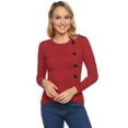 thumbnail image 5 of Purcoar Women's Button Down V-Neck Soft Knit Sweater Cardigan, 5 of 9