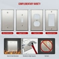 thumbnail image 5 of ENERLITES Blank Device Metal Wall Plate, Stainless Steel, Corrosion Resistant, Size 2-Gang 4.50" x 4.57", 7702-PC-2PCS, 302, Polished Chrome, Silver, 2 Pack, 5 of 5