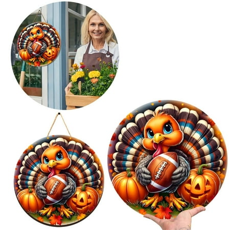 

Baseball Turkey Autumn Thanksgiving Doorplate Autumn Festival Front Door Decoration Welcome Doorplate High Definition Printing Indoor And Outdoor Decoration Welcome Doorp