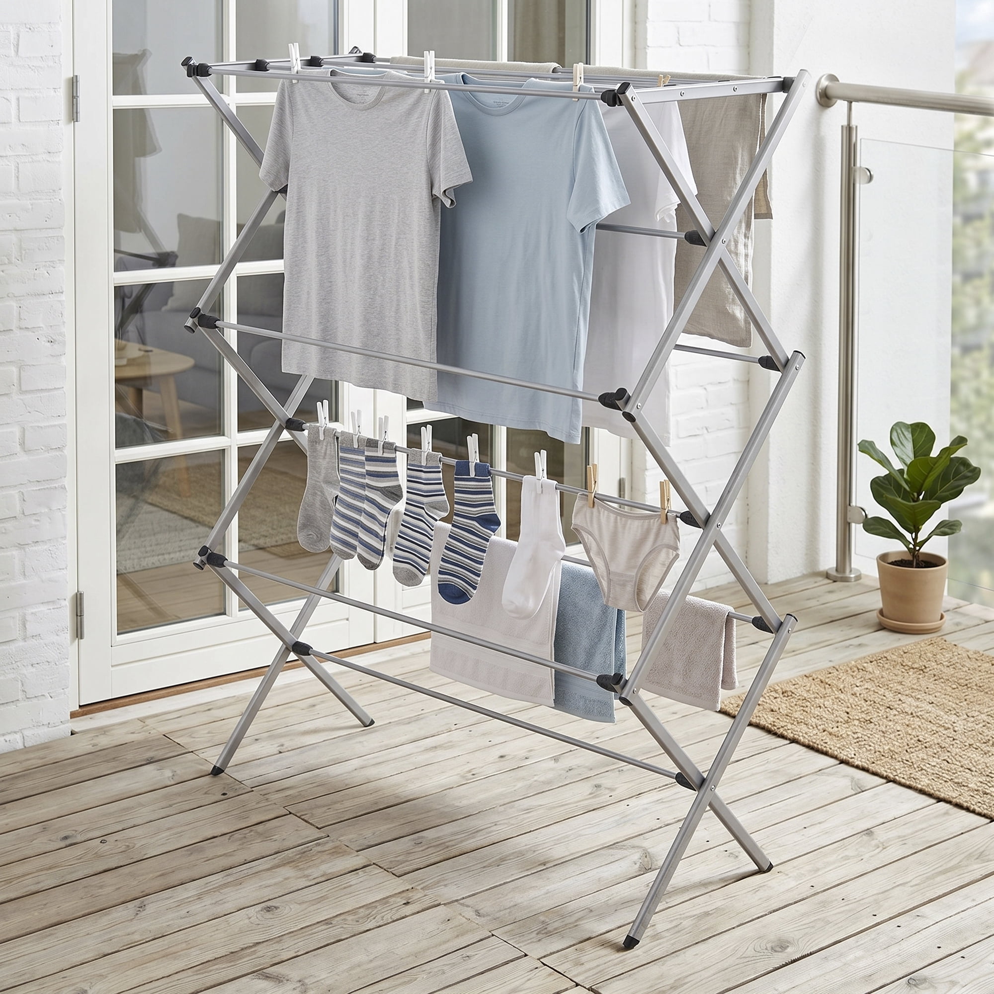 Mainstays Oversized Collapsible Steel Laundry Drying Rack
