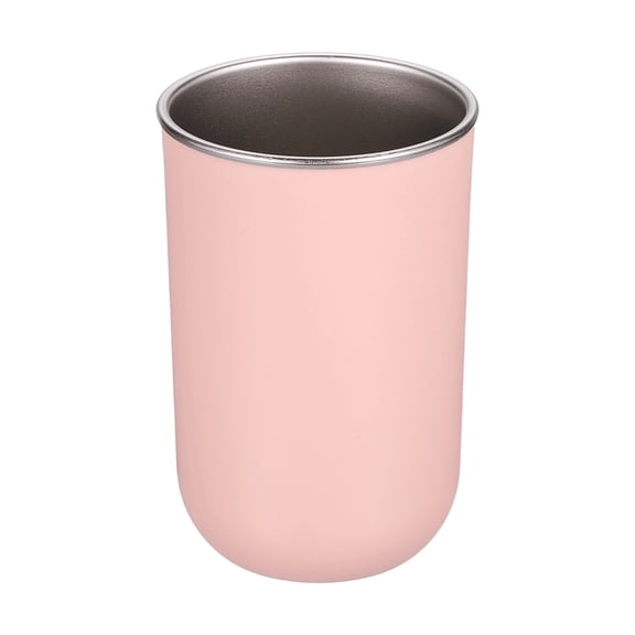 Uxcell 304 Stainless Steel Toothbrush Cup, 10 oz Bathroom Tumbler Cups Reusable Unbreakable Toothbrush Holder for Storing Toothpaste Comb Makeup Brush Pen, Pink