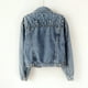 thumbnail image 5 of Chaqueta de Mezclilla de Un Solo Pecho Con Perla Delgada Informal de Moda Para Mujer, Abrigo Corto Odeerbi ODB-6, 5 of 9