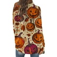 thumbnail image 3 of Dvprdro Halloween Plus Size Cardigan Sweaters for Women Funny Cute Print Long Sleeve Halloween Costumes Fall Fashion Lightweight Open Front Coat Tops, 3 of 5