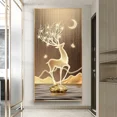 thumbnail image 5 of Carteles e impresiones de lienzo de ciervo dorado Liuwei arte de pared de lujo moderno, 5 of 5