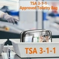 thumbnail image 3 of 3 - Pc TSA - Approved Clear Travel Essentials! Airport - Compliant Quart - Size Black Toiletry & Makeup Bags Set – Hassle - Free Carry - On for Jet - Setters, 3 of 7