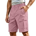thumbnail image 4 of Yievot Men's Cargo Shorts Elastic Back Waist Knee Length Outdoor Hiking Casual Shorts with Multi Pockets, 4 of 6