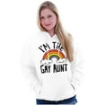 thumbnail image 3 of Cute Rainbow Proud LGBTQ Gay Auntie Hoodie Sweatshirt Women Brisco Brands X, 3 of 6
