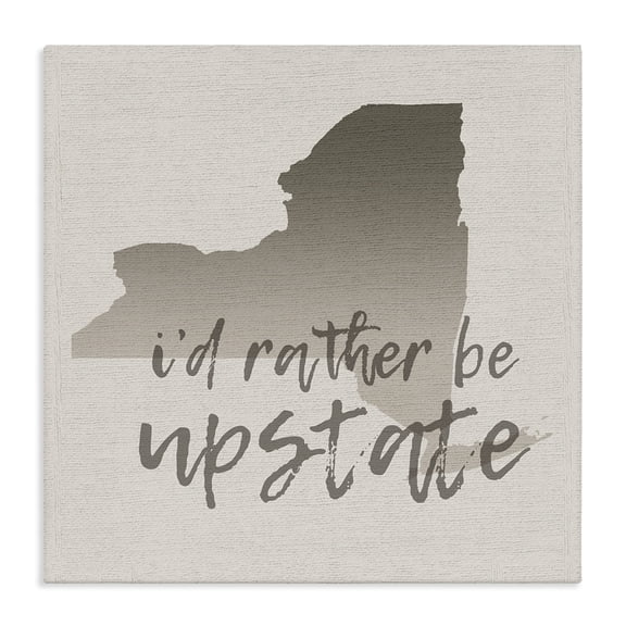 Stupell Industries Farmhouse I'd Rather Be Upstate Ombre Map Typography Canvas Art, 24 x 24, by Lil' Rue