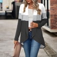 thumbnail image 6 of Women's Casual Loose Fit Long Sleeve Cardigan Coat Sweater Top Solid Color Lightweight Layering Piece for Fall | CSEONE,Black XL, 6 of 9