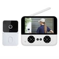 thumbnail image 1 of Zootealy Wireless Visual Doorbell with 4.3" HD IPS Screen, Night Vision, Two-Way Audio, Cycle Charging, Easy Installation, Smart Home Security System, 1 of 7