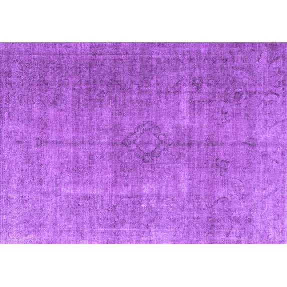 Ahgly Company Indoor Rectangle Persian Purple Traditional Area Rugs, 7' x 9'