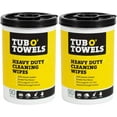 thumbnail image 2 of Tub O' Towels TW40 Heavy-Duty 7" x 8" Size Multi-Surface Cleaning Wipes, 40 Count Per Canister, White, 2 of 9