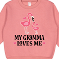 thumbnail image 3 of Inktastic Gramma Loves Me Girl Flamingo Toddler Sweatshirt, 3 of 4