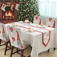 thumbnail image 4 of Christmas Chair Covers Set of 4 Red Xmas Gnome Love Heart Pine Forest Snow Scene Chair Back Covers Stretch Removable Washable Slipcovers Protector for Dining Room Kitchen Party Decor, 4 of 5