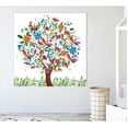 thumbnail image 3 of Cuadro Arbol De La Vida Arte Mexicano En Canvas (Fondo Blanco), 3 of 4