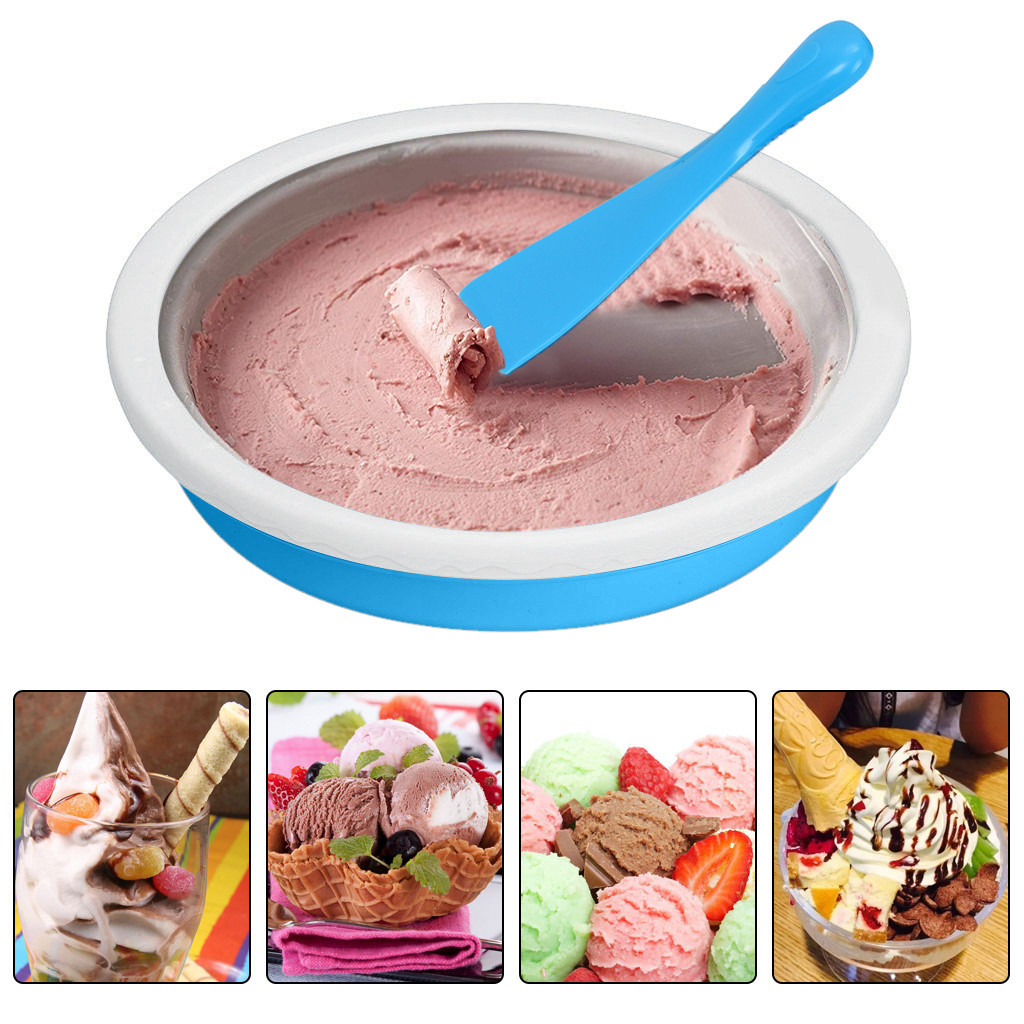 Mooyod Instant Ice Cream Maker Ices Roll Pan Machine Yogurts Homemade Plate