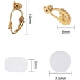 thumbnail image 2 of 1 Box 30pcs 3 Colors Brass Clip-on Earring Converter with 30pcs Silicone Earring Pads Earring Components Non-Pierced Ear Hoops for Earring Jewelry Making Findings, 2 of 8