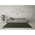thumbnail image 3 of Ahgly Company Indoor Round Persian Turquoise Blue Traditional Area Rugs, 3' Round, 3 of 4