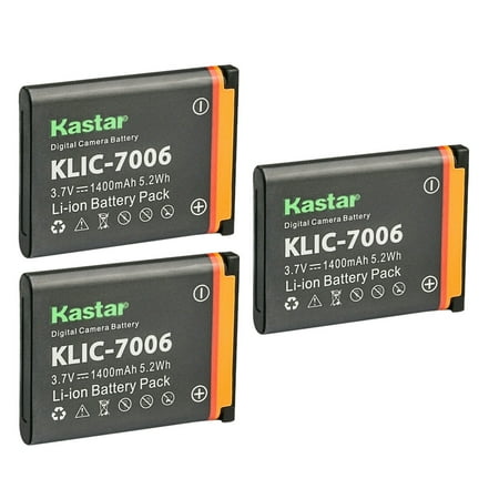 Kastar K7006 Battery 3-Pack Replacement for Kodak Easyshare M883 Easyshare M5350 Easyshare M5370 Easyshare Mini Easyshare Mini M200 Easyshare Touch Easyshare Touch M577 Easyshare MD30 Camera
