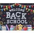 thumbnail image 3 of Colorful Welcome Banner Back to School Chalkboard Design Educational Supplies for Classroom Decor Kids Party School Event, 3 of 7