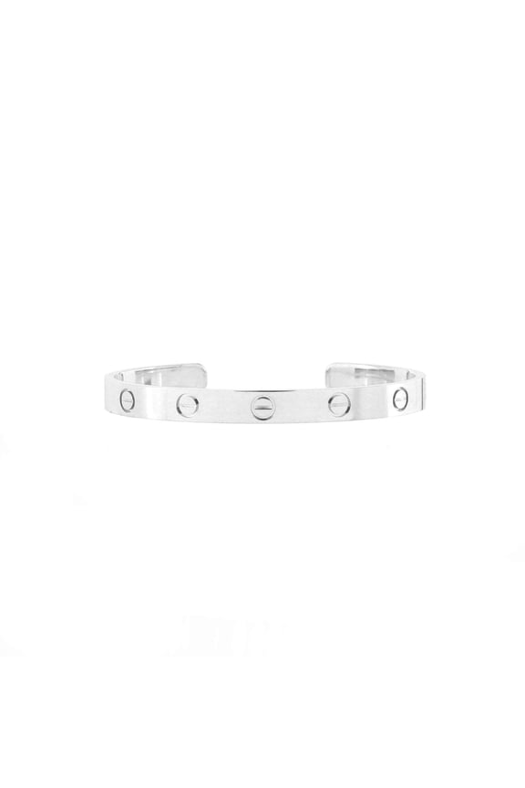 Pre-Owned Cartier Love Cuff Bracelet 18K White Gold By Rebag